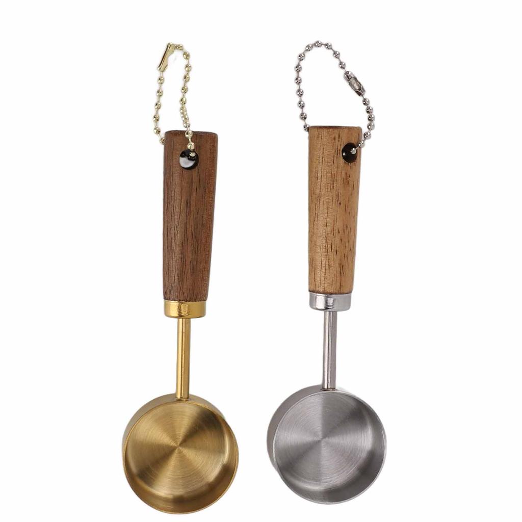 14 ML Messlöffel mit Massivholzgriff Genauigkeit Strukturierte Messbecher für flüssige trockene Zutaten