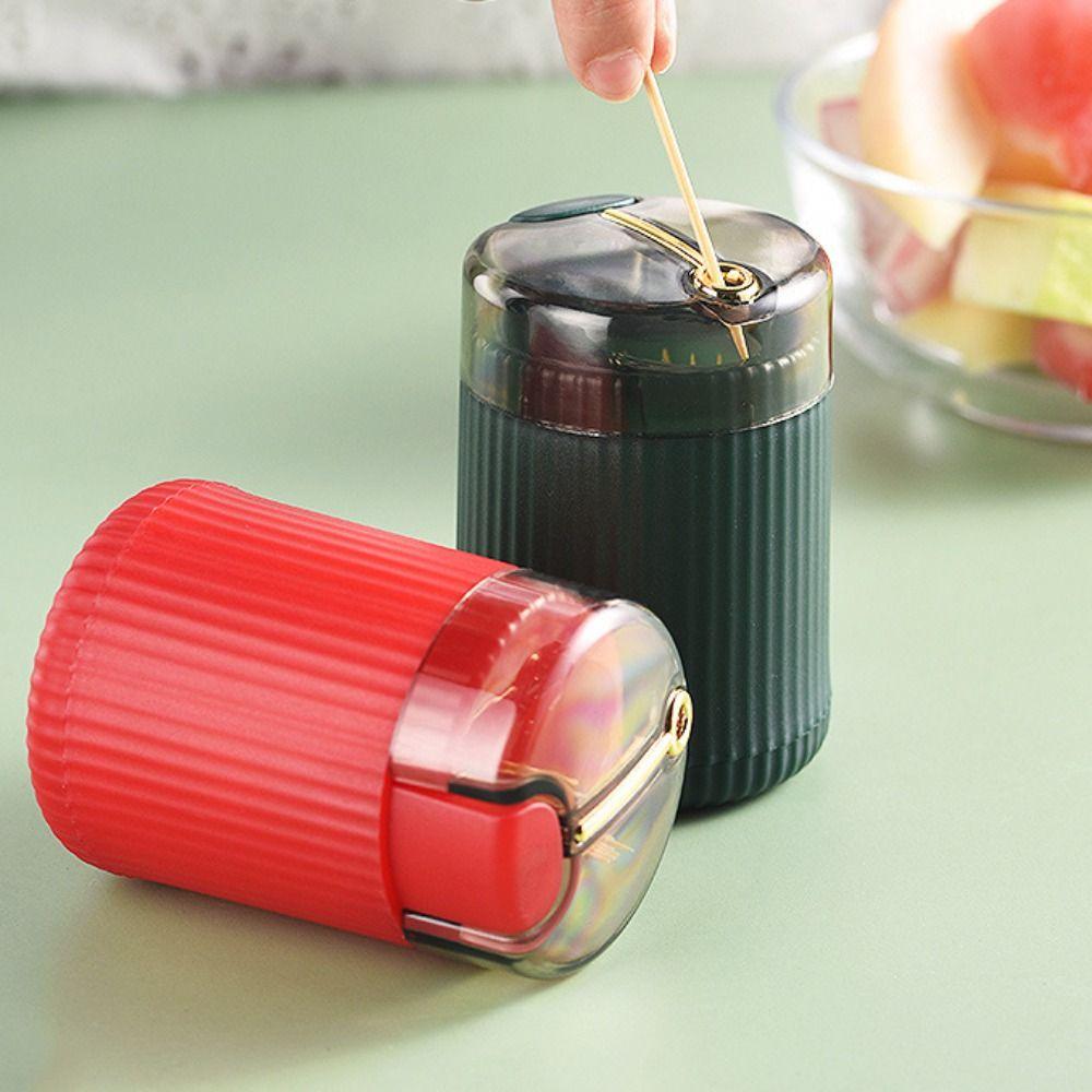 Hygienic Tooth Pick Containers Automatic Plastic Toothpick Holder Toothpick Storage Box  Kitchen