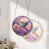 Acrylic Puzzle Suncatcher, 7.4 Inch Hummingbird/Flower/Red Bird DIY Sun Catcher Kit, Stained Glass Style Window Hanging Ornament for Home Decor