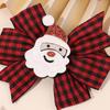 2Pcs Christmas Plaid Bow Hair Clips For Girls Cute Sparkle Santa Claus Barrette Xmas New Year Party Hair Accessories Gifts