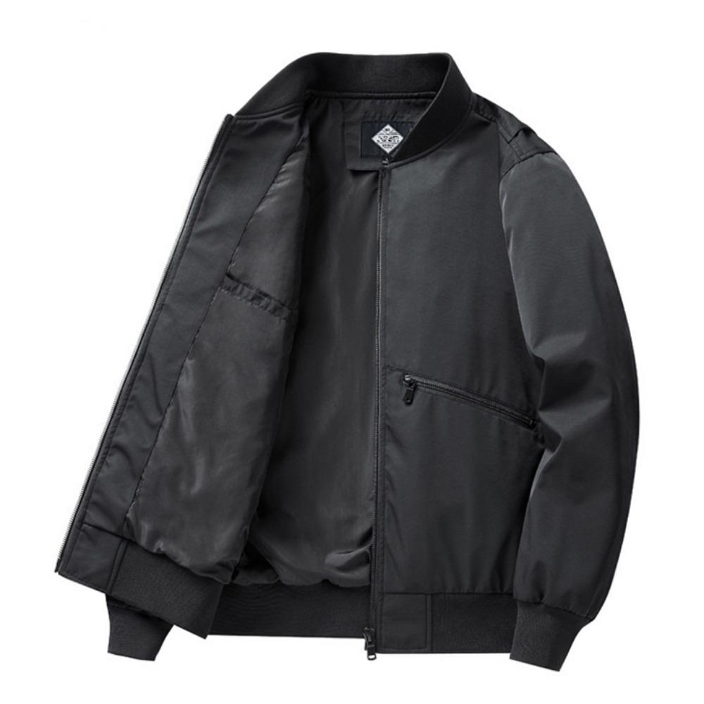 Jesień Nowa Kurtka Baseballowa dla Osób w Średnim i Młodym Wieku Męska Odzież Robocza Cargo Męska Kurtka na Zamek z Wieloma Kieszeniami Styl Podstawowy Odzież Męska