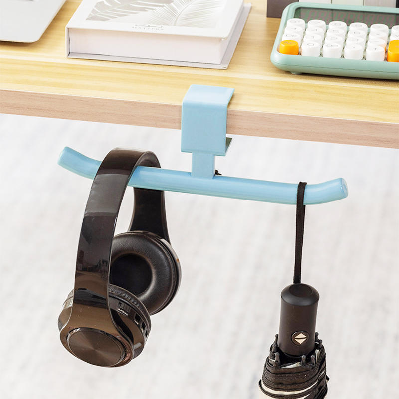 Desk Mount Headphones Holder Adjustable Table Hanger for Bag Purse Table Hanger Hook Clamp-On Under Desk Headphone Hanger Space Saving for Office Home