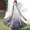 Chinese Wei And Jin Dynasties Style Hanfu Printed Large Size Ladies Suit