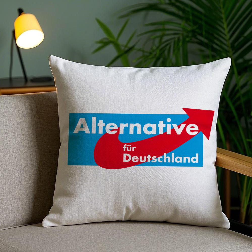 Alternatieve Afd Duitsland Kussenhoes Pluche Stof Zacht Dubbelzijdig Bedrukt Onzichtbare Rits Bank Kussenhoes Huisdecoratie