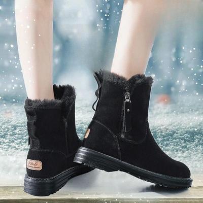 Bottes chaudes rétro pour femmes 2024 Nouvelles Automne/Hiver Nouvelles Cuir Souple Semelle Souple Mode Polyvalentes Décontractées Légères Bottines