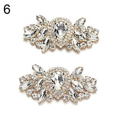 1 Paar(2 Stück) Damen Braut Accessoires Brosche Kristall Schuhclip Glänzende Clips Charms Schnalle HochzeitsSchuh Dekorationen