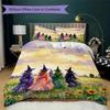 Wizard Witch Book Pattern Bedding uilt Set uilt Cover Pillowcase Home Decoration Birthday Gift (1 * duvet cover + 2 * pillowcase without core)