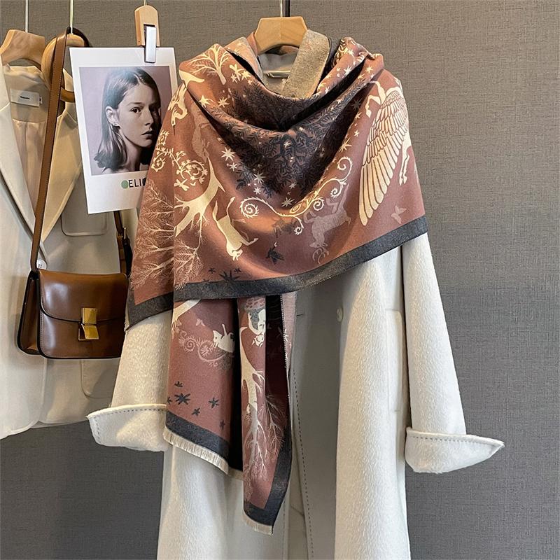 Winter Thicken Cashmere Scarf for Women Warm Shawl Wrap Female Luxury Quality Pashmina Blanket Bufanda Poncho Echarpe Stoles