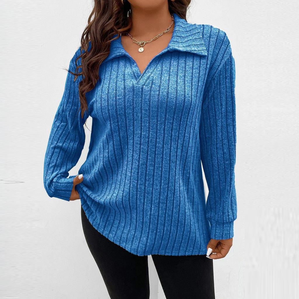 Womens Sweaters Trendy Color Block Tops Long Sleeve Shirts Fall Winter Fashion Clothing