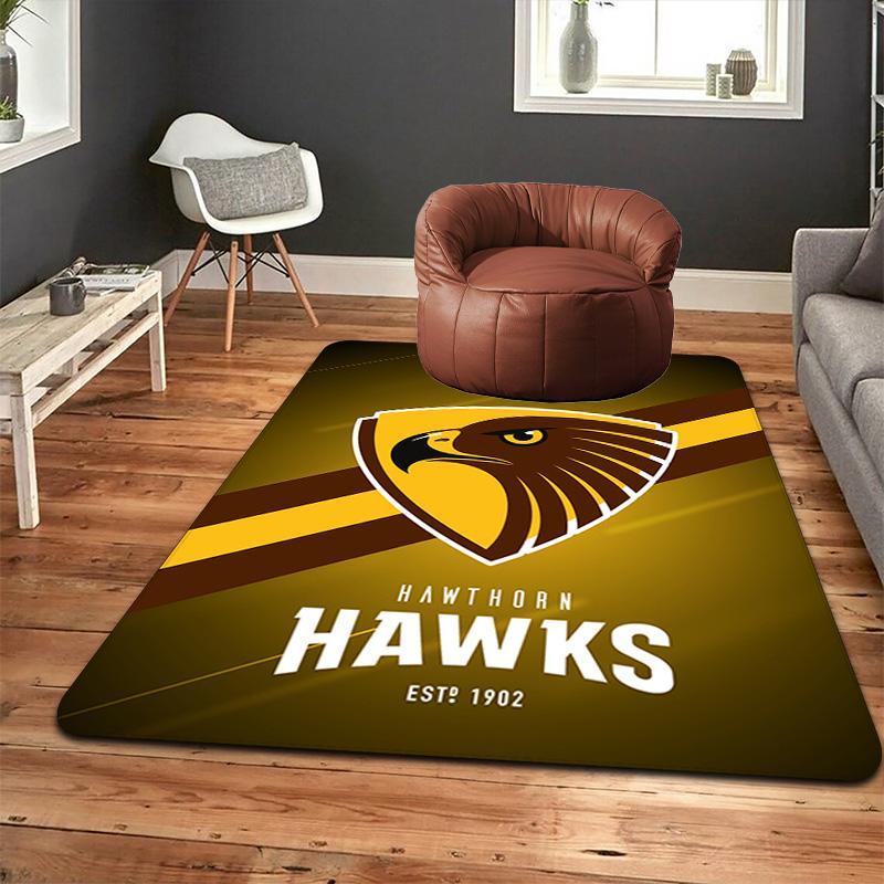 Hawthorn Hawks (Australian Football League) Inspiriertes Teppichbodenmatte für Wohnzimmer oder Schlafzimmer Weicher und bequemer Teppich ein Geschenk für Geburtstag und Feiertag.