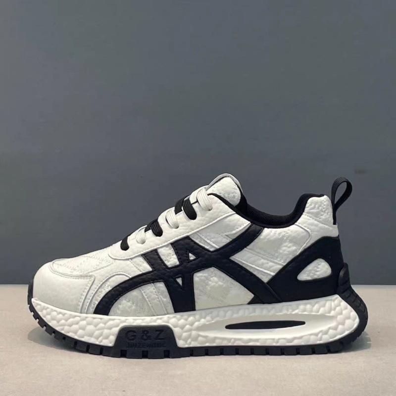 Men's Fashion Chunky Sole Sneakers Cross-Strap Casual Outdoor Comfortable Shoes