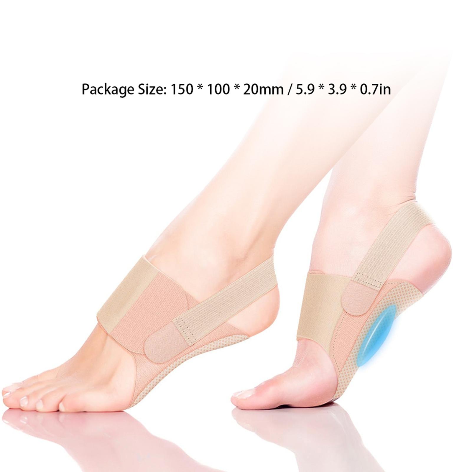 

Поддержка свода стопы при подошвенном фасциите, облегчение отвисающей стопы, ортопедические рукава с регулируемыми лентами one size телесный