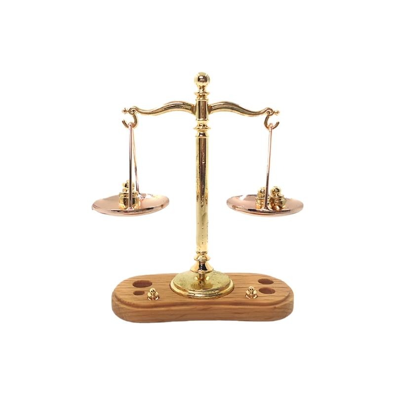 

Antique Iron Miniature Balance Scale 1/12 Doll House Furniture Scene Decoration for Kids Creative Craft Model Project 1