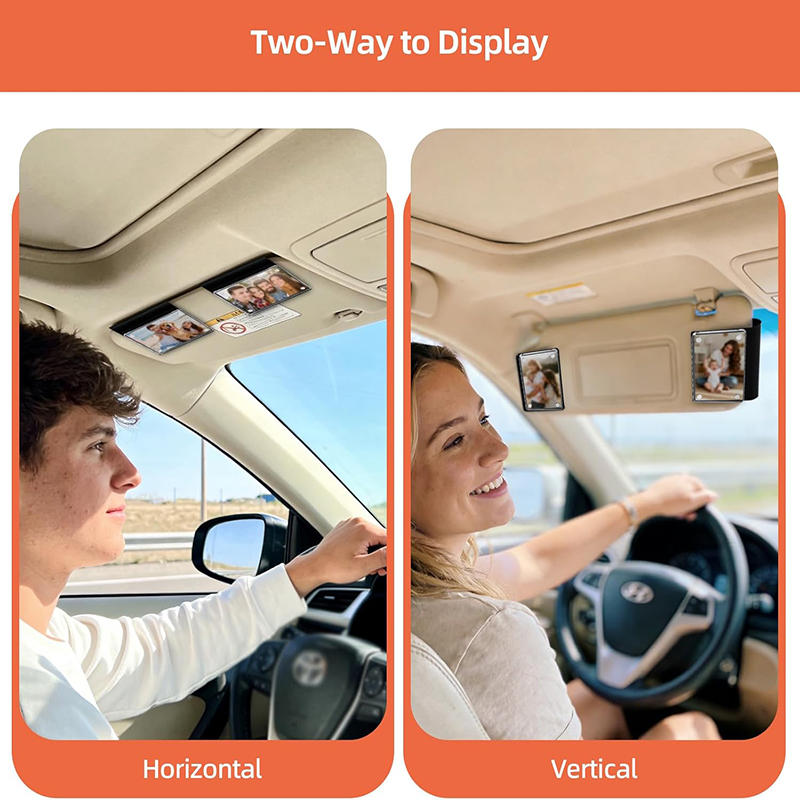 Car Picture Holder for Sun Visor Magnetic Car Visor Photo Clip Vertical Photo Display Clear Car Picture Frame 1/2/4/6/10PCS