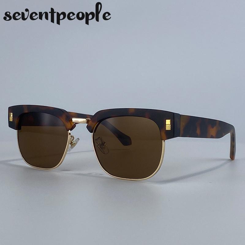 Vintage Oversized Square Sunglasses Men Luxury Brand Classic Outdoor Driving Punk Sun Glasses For Male Trendy Shades UV400