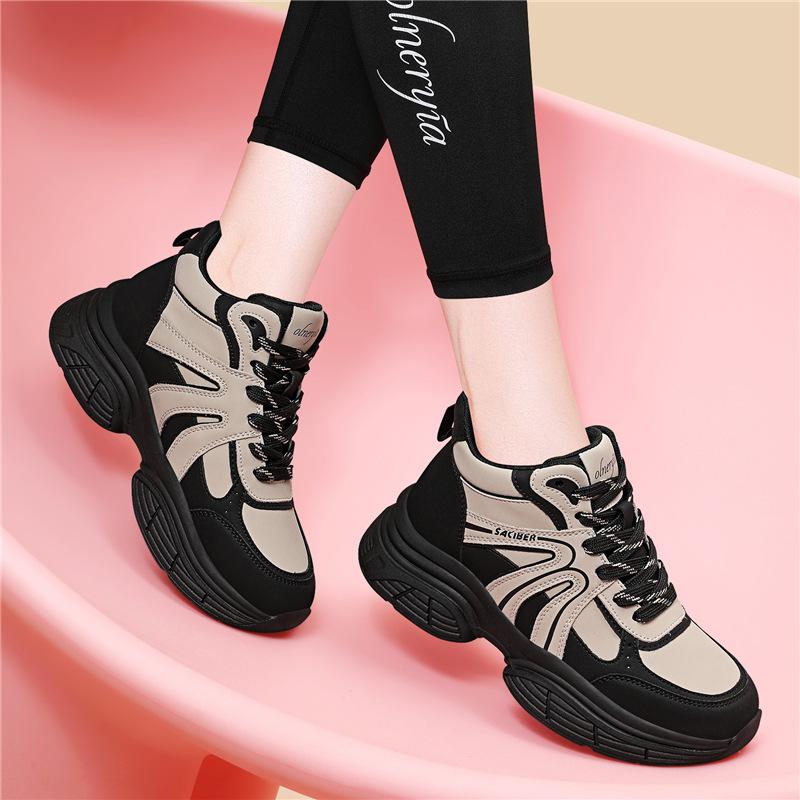 Platform dad shoes women's new autumn and winter casual fashion sports velvet lightweight versatile shoes women's