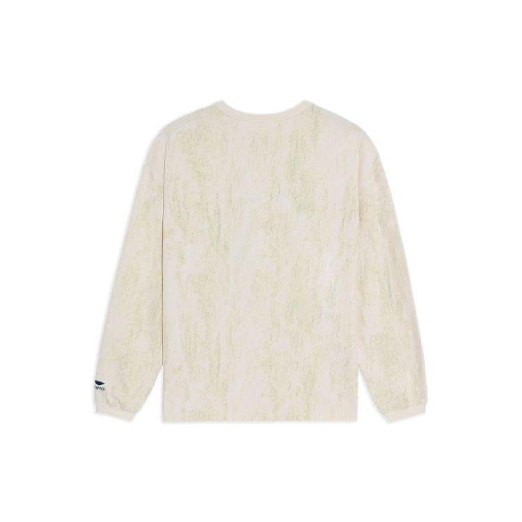 Li-Ning Loose Alphabet Print Sports Sweatshirt Unisex Tops Off-White AHSS147-1