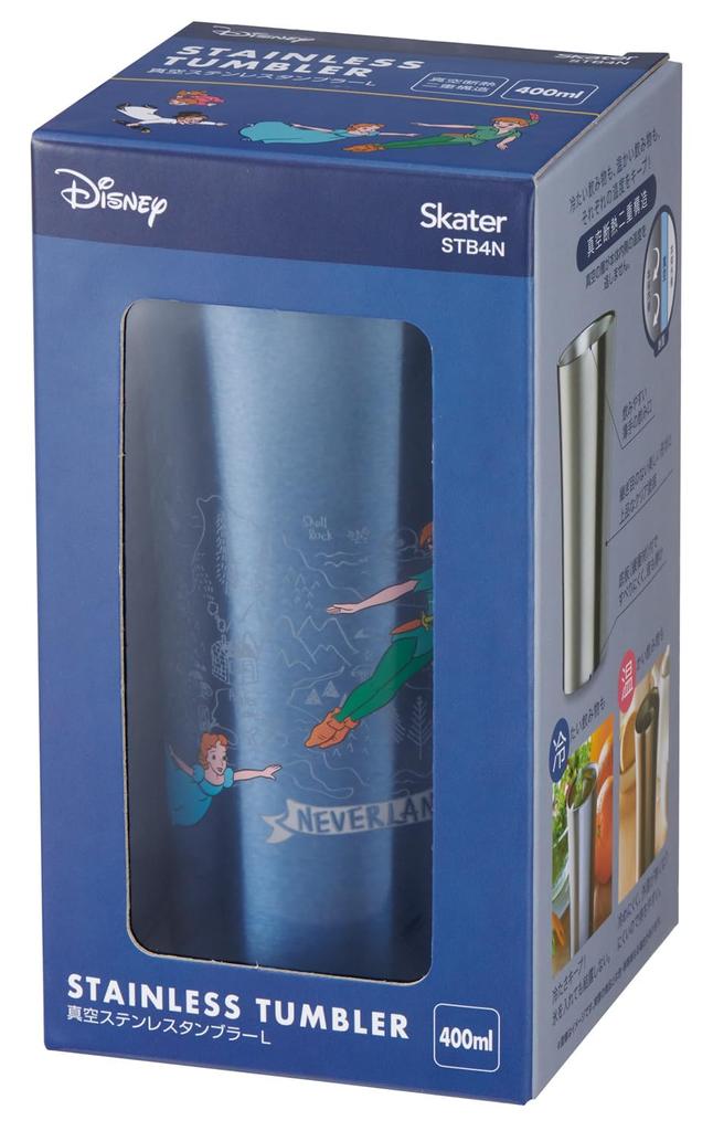 Skater Stainless Steel Vacuum Disney Peter Pan Design STB4N-A Tumbler, 400ml, Insulated,