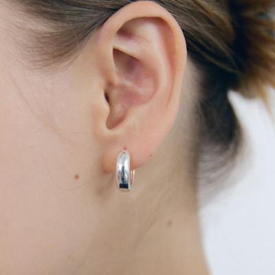 NUOY (Argent 925) Boucles d'oreilles anneau argentées