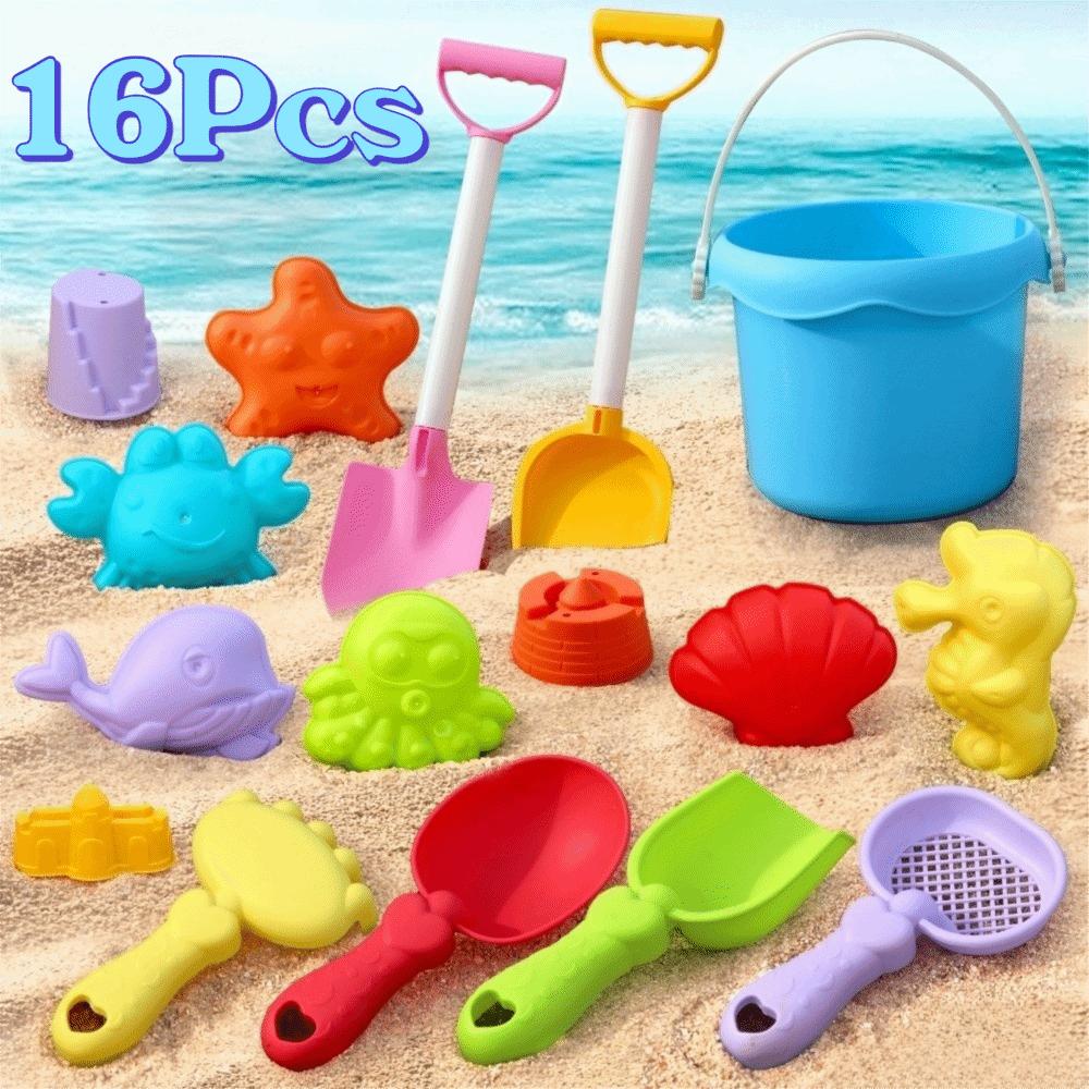 Sand Shovel Beach Sand Toy Set Bright Colorful Outdoor Sandbox Play Kit  Baby Toddlers