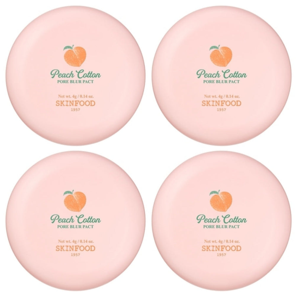 SKINFOOD Peach Cotton Pore Blur Pact 4g*2Pcs/4Pcs