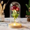 Glass cover simulation rose ornament, immortal flower ornament creative Mother's Day Valentine's Day gift