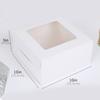 5Pcs Window Clear 10 inch Birthday Cake Pizza Box White Kraft Paper Baking Pastry Packaging Boxes