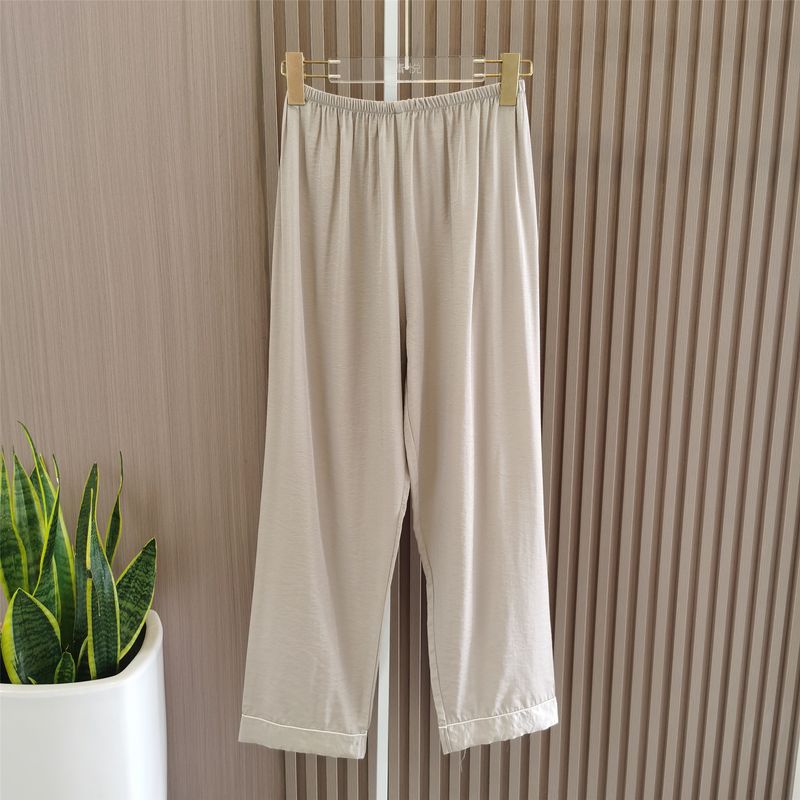 Men's Homewear Tencel Cotton Couple Pajamas Women's Summer New Arrival Short Sleeve Pants Casual Minimalist Suitable for Daily Wear Suit