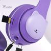 1 Set Headphone Foldable RGB Light Bear-shape Bluetooth-compatible 5.0 Wireless Headset Computer Accessories