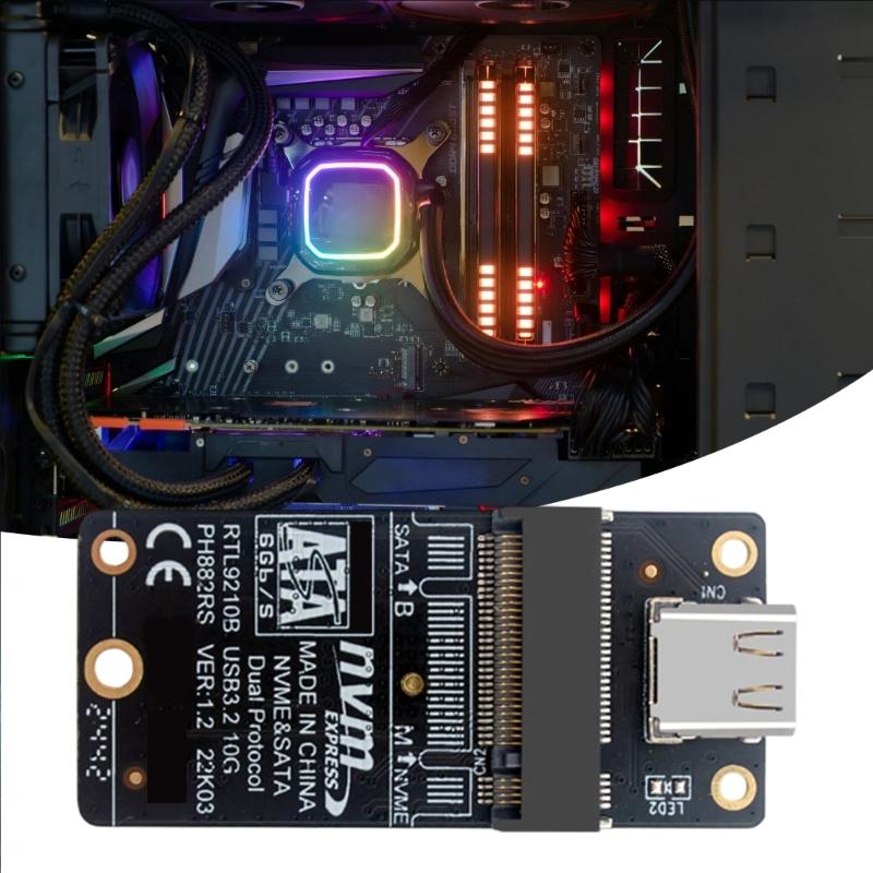 NVMe-Solid-Disk-Adapter mit Aluminiumkühlung Sofortige Einrichtung für den Anschluss einer externen Festplatte