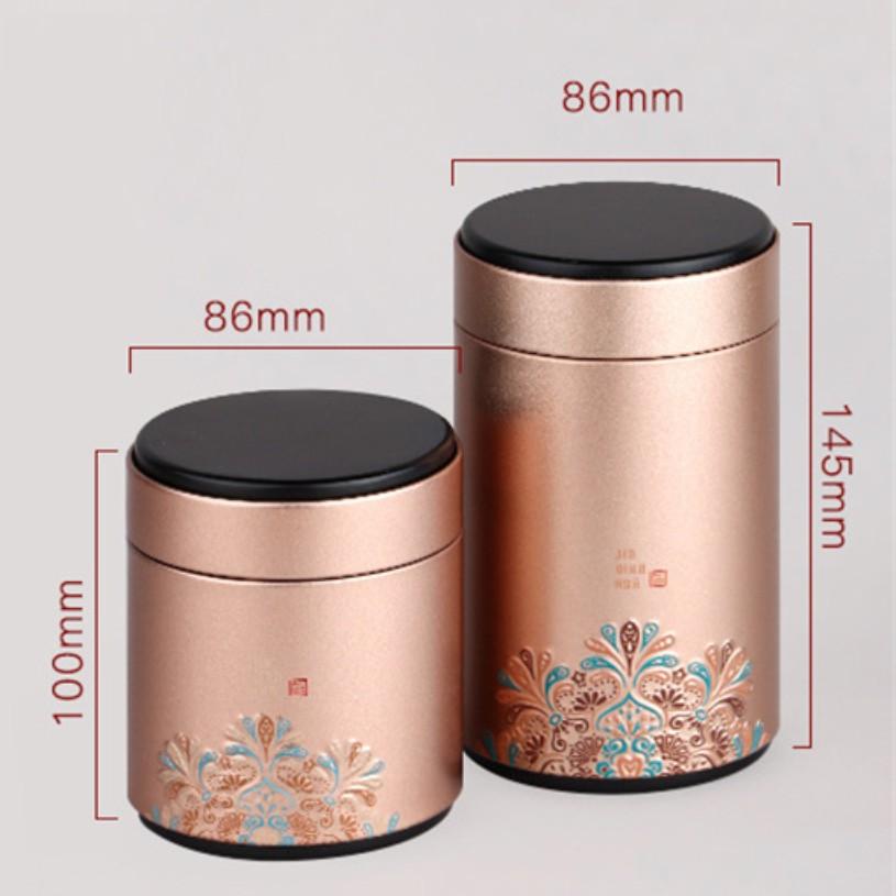 Large Capacity Tea Tin Can Box Tinplate Sealed Jar Packaging Box Metal Round Tank Dry Nut Candy Storage Container Gift Case