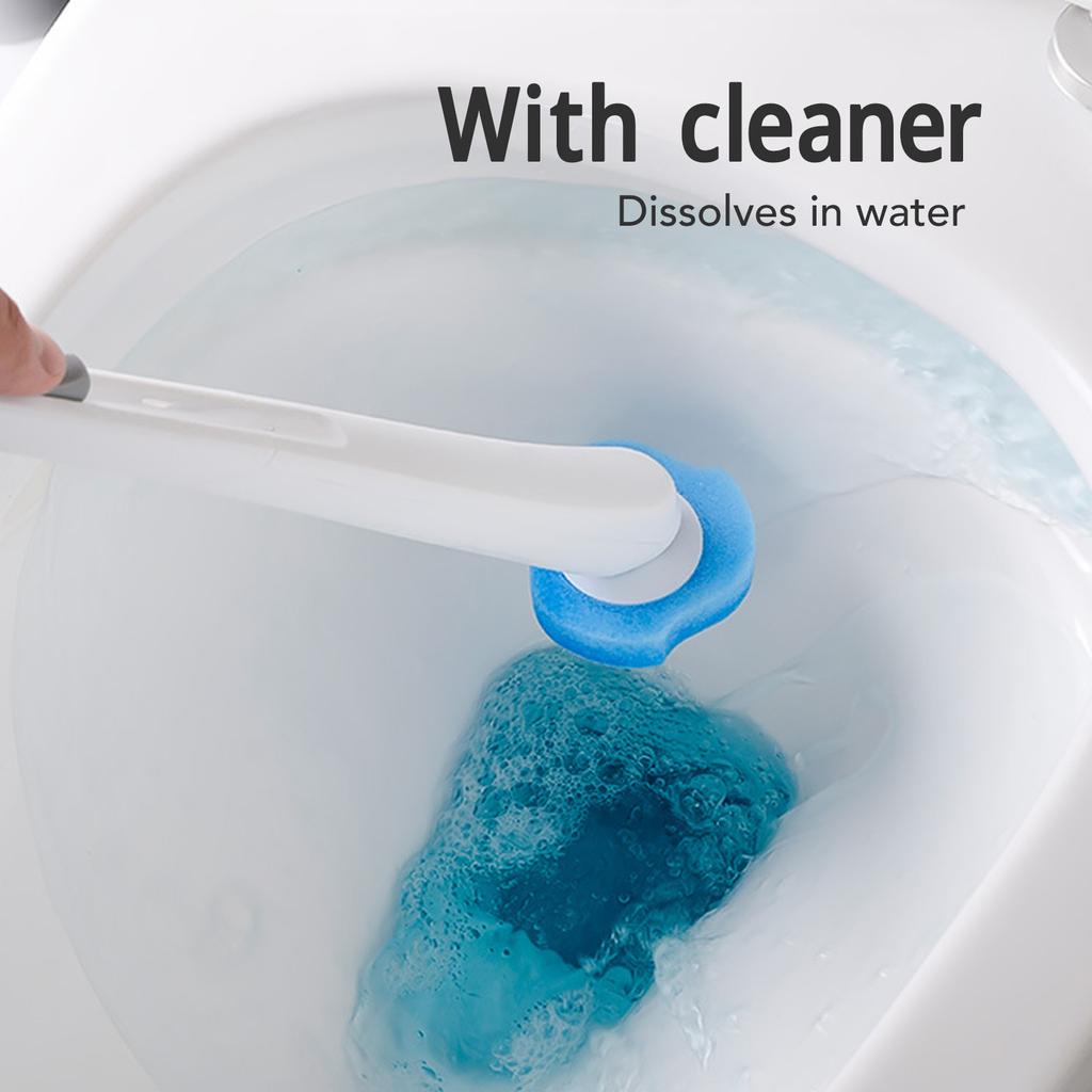 16pcs Toilet Brush Replace Heads Disposable Water Soluble Cleaner Toilet Brush Refills for Bathroom
