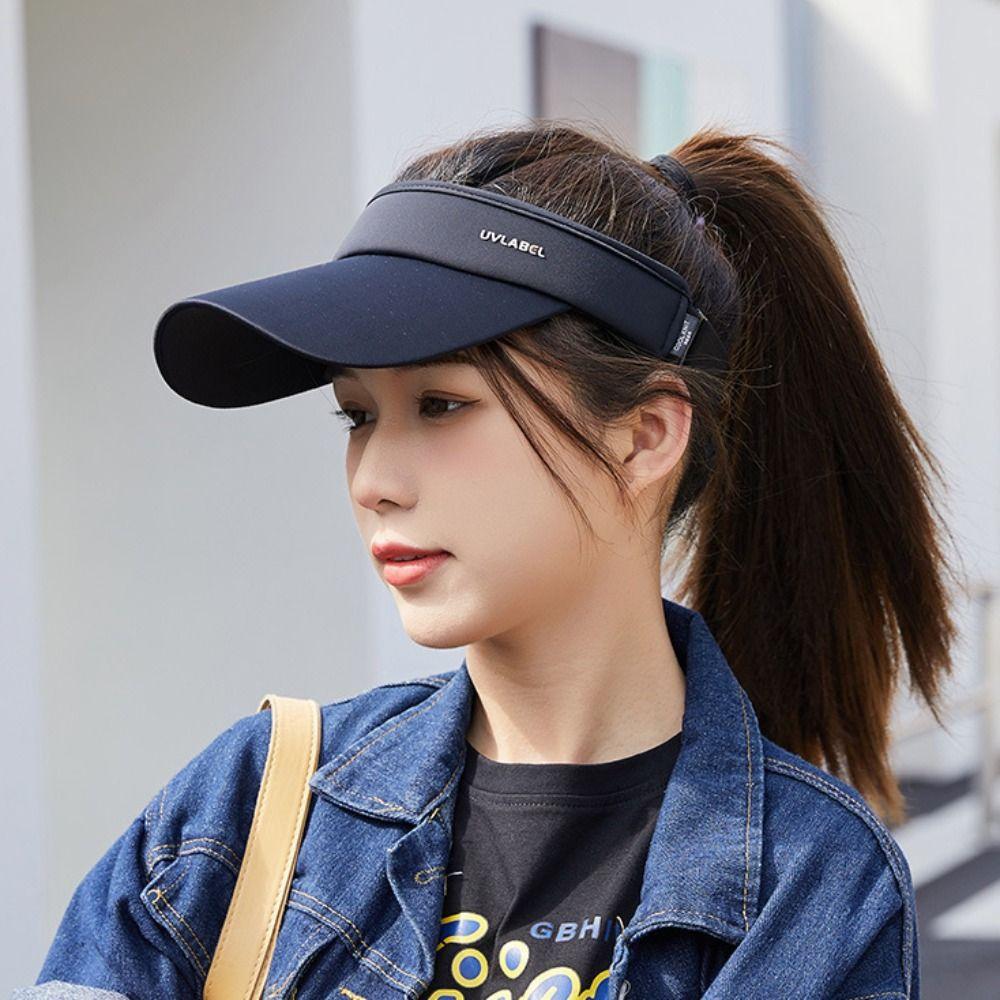 Solid Color Empty Top Hat Sunscreen Female Sunshade Hat Fashion Sun Protection Hat  Women/Girl
