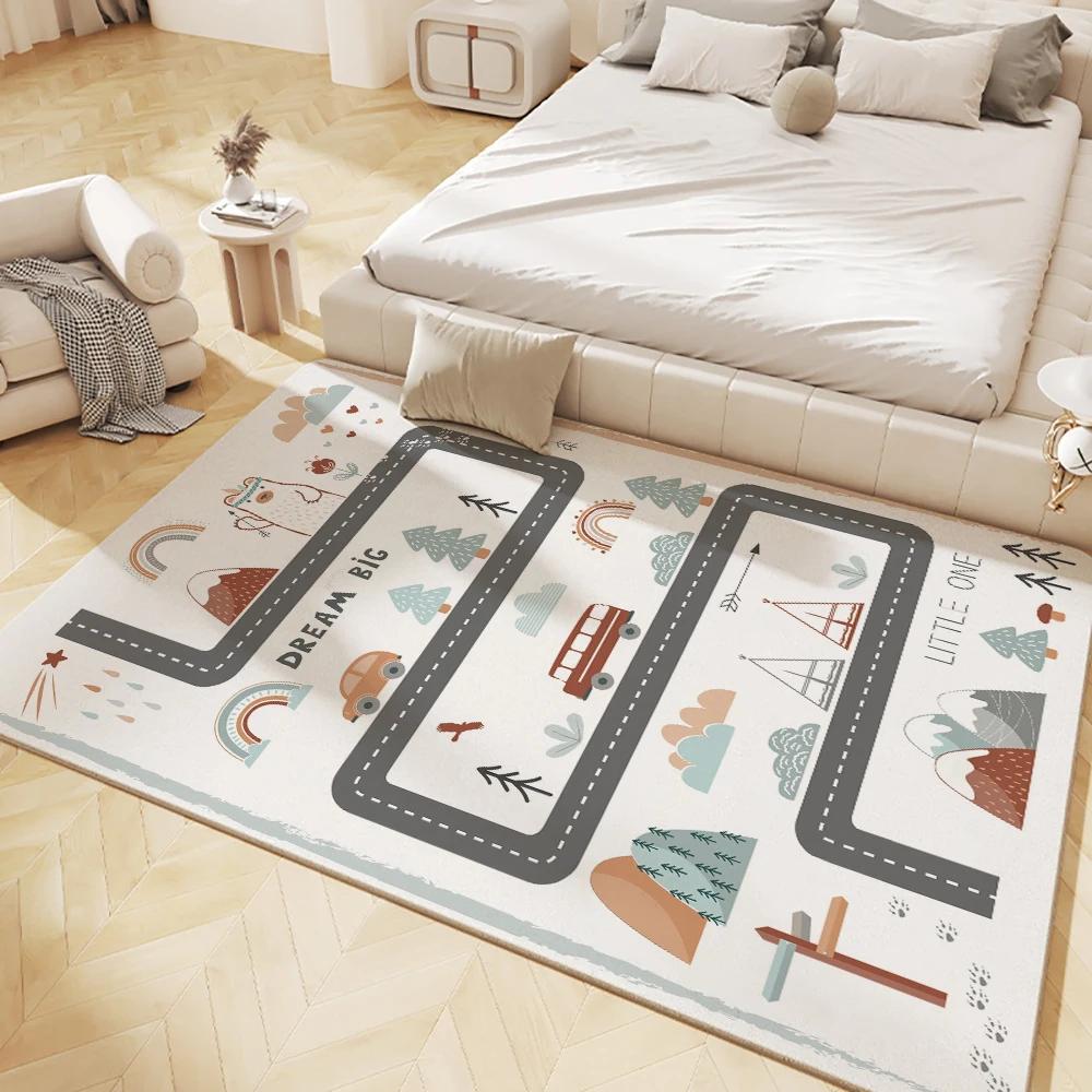 

Детский игровой коврик, нескользящие фланелевые ковры для детской комнаты, дома, гостиной, спальни, кухни, коврик для машинной стирки 40X60cm-16x24in