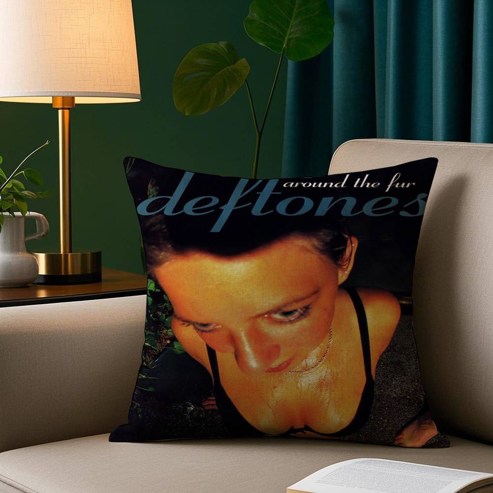 Rock D-Deftones Band Pillow Case Plush Fabric Soft Pillowcase Double Sided Print Sofa Cushion Cover Throw