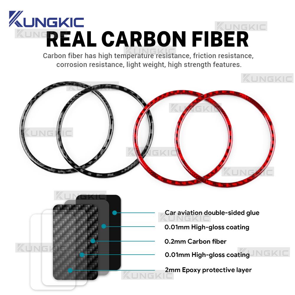 Real Soft Carbon Fiber Sticker For Renault Fluence Megane 3 RS 2009 2010 2011 2012 2013 2014 2015 Car Instrument Audio Ring Trim