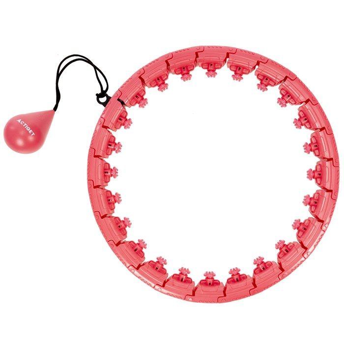 Actiget® Hoelahoep - Hoepel - Fitness - Verstelbaar - Cardiotraining - Massage - Rood