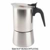 304 Stainless Steel Moka Pot 200 Ml Capacity Double Valve Hand Brewed Coffee Pot 2-4 Cup Capacity Cold Extraction Pot