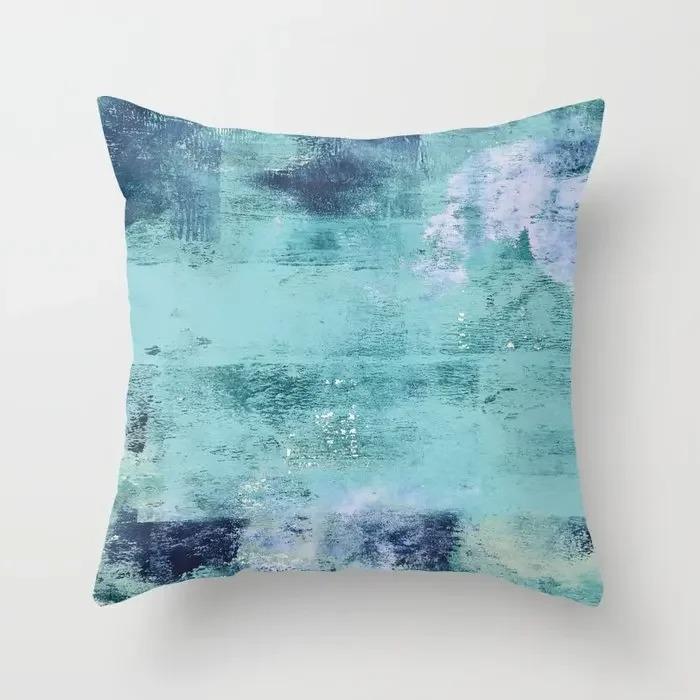 Fashion Abstract Blue Pillowcase Car Pillow Sofa Cushion Cover