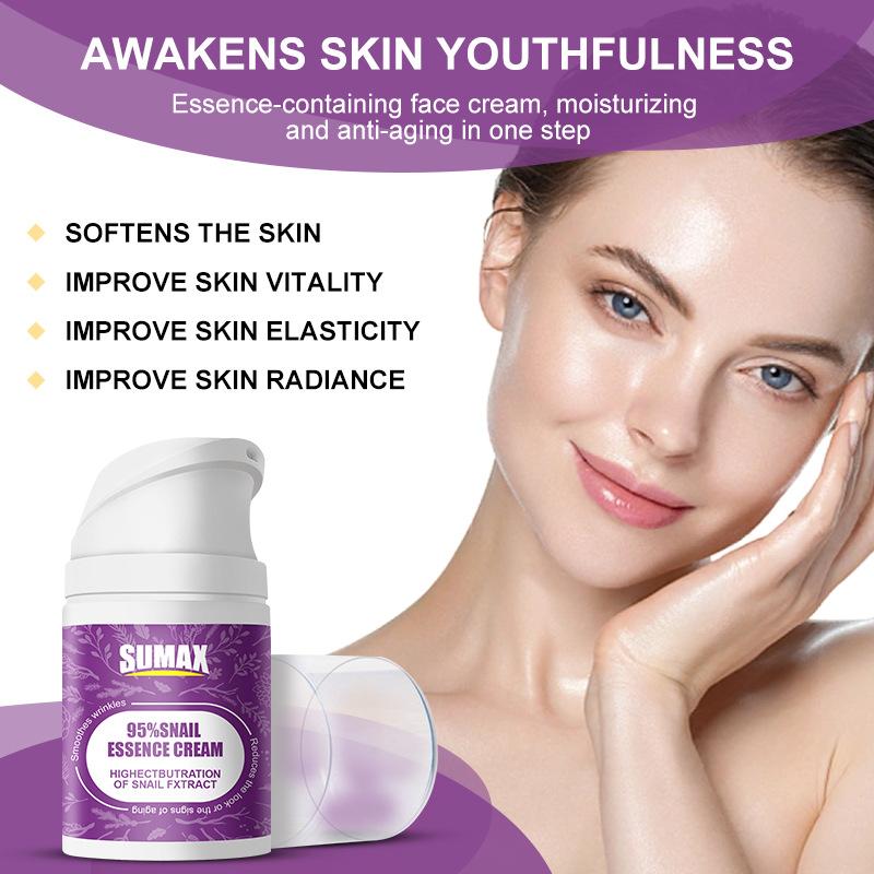 50ml Duckbill Press Bottle Snail Essence Face Cream Mooth Delicate Radiant and Translucent Rapid Absorption of Skin Retinol Anti Aging Serum