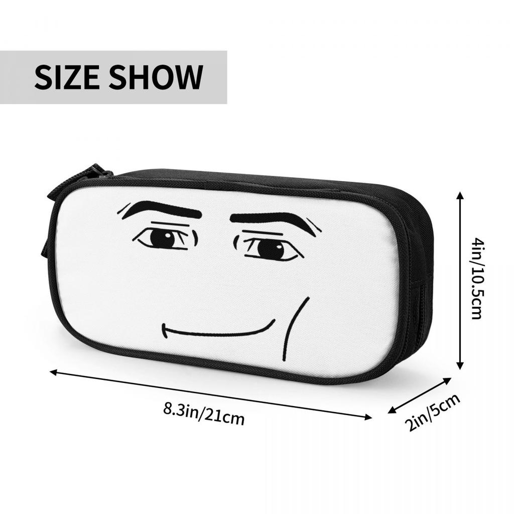 Anime Robot-Robloxed Face Pencil Cases Pencil Pouch Pen Box for Girl Boy Large Storage Bags School Supplies Zipper Stationery