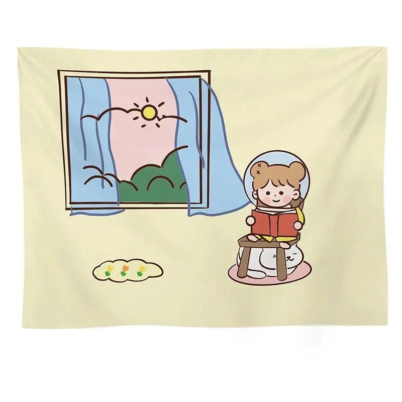 Мультфильм Анимация Фон Ткань Украшения Стены Дома Гобелен Офис Гостиная Гобелен 100x75cm — фото 14