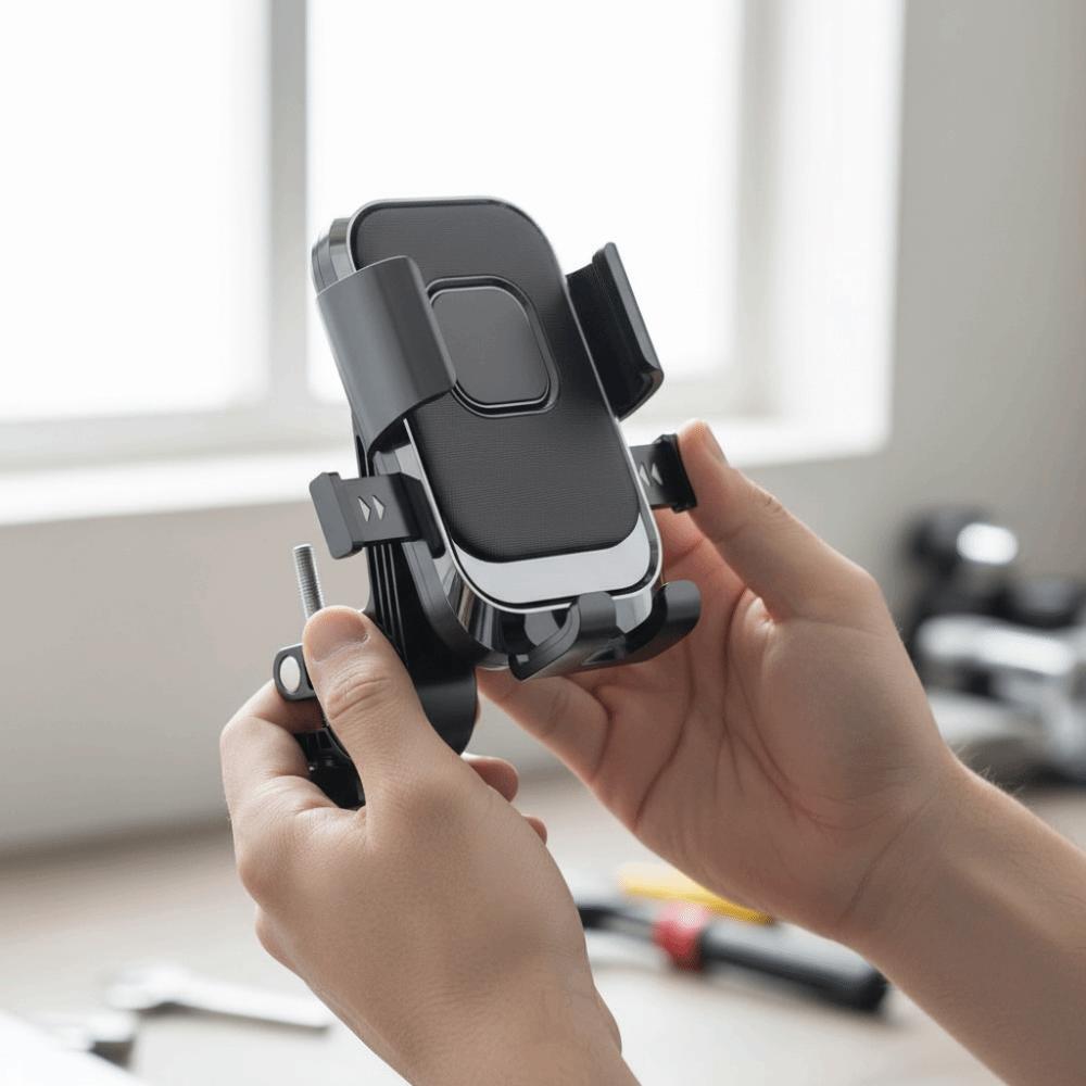 Shockproof Bike Phone Holder 360° Rotatable Navigation Bracket Handlebar Stand Outdoor Riding