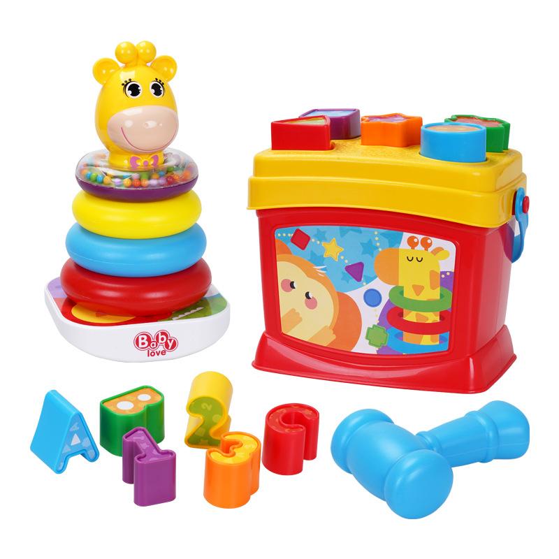 

Пятизвездочный детский развивающий музыкальный радужная башня кольцо для младенцев раннего детства обучающая форма познавательные игрушки костюм красный