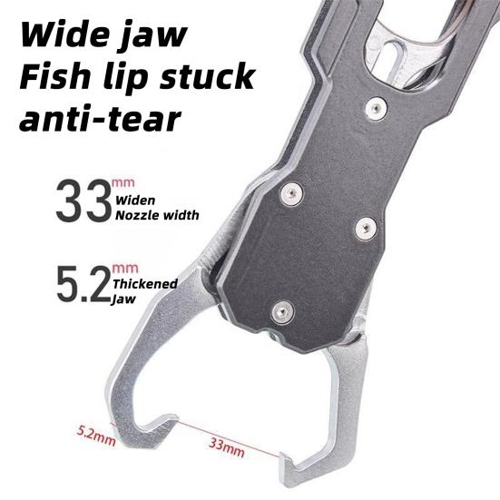 Heavy-Duty Fish Gripper with Scale Ergonomic Handle 360-Degree Rotatable Fishing Pliers Gripper Multifunctional Fish Grips Clamp