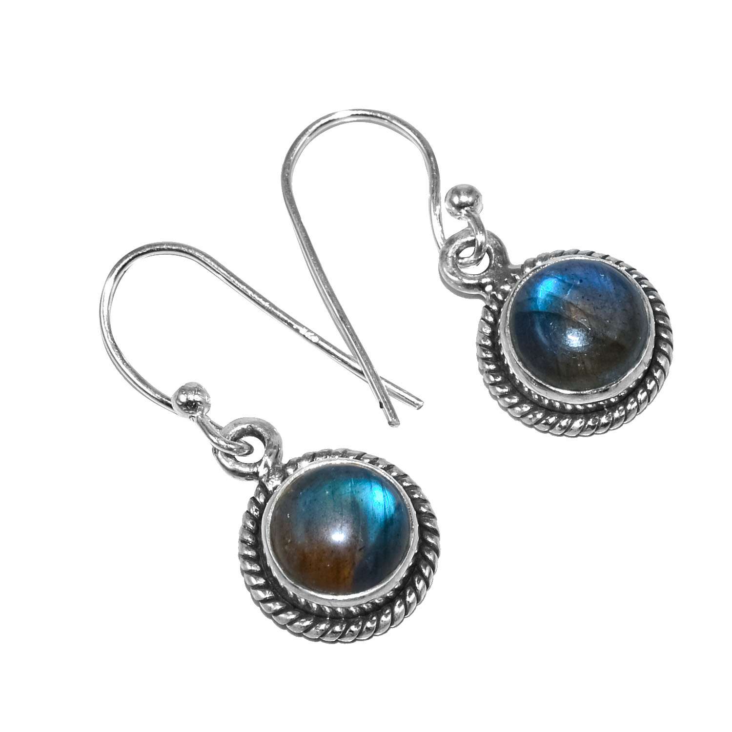 

Labradorite Gemstone Earrings Solid 925 Sterling Silver Handmade Earrings Jewelry Gift For Women And Girls E-1581