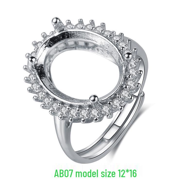 Silver-Plated Adjustable Ring Setting for Women - Multiple Sizes Available