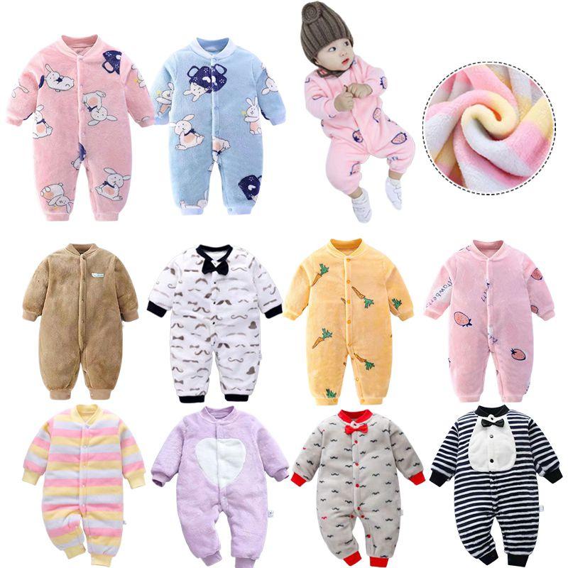 Warm Flannel Newborn Infant Romper Jumpsuit Cute And Cozy Baby Clothes Outfit
