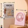 3 Speed Ultra Thin USB Rechargeable Desktop Fan Quiet Operation Energy Saving for Office Desk Use