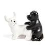 Black And White Ceramic Dog Salt And Pepper Shaker Set Spice Jar Funny Novelty Gift For Dog Lovers And Kitchen Humor Restaurant